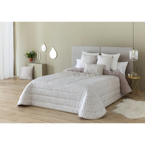 Puošni lovatiesė "Sauce Beige" su 2 dekoratyvinių pagalvėlių užvalkalais, smėlio spalvos